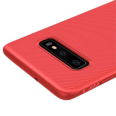 Samsung Galaxy S10 (G973) „Lenuo“ kieto silikono TPU raudonas dėklas - nugarėlė / Priedai.lt