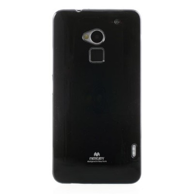 HTC One Max 8088 Mercury melns cieta silikona (TPU) futrālis / Vacins.lv