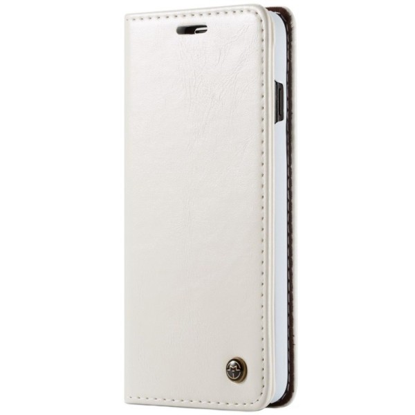 „CaseMe“ solīds atvēramais ādas maciņš - balts (Galaxy S10+)