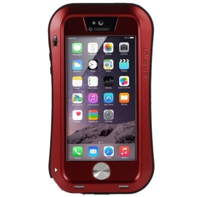 Apple iPhone SE (iPhone 5, iPhone 5S) „LOVE MEI“ Dropproof raudonas sustiprintos apsaugos dėklas / Priedai.lt