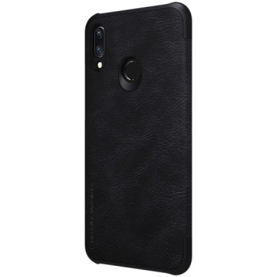 Prabangus „Nillkin“ Qin serijos juodas odinis atverčiamas Huawei P smart 2019 (Honor 10 Lite) dėklas - knygutė / Priedai.lt