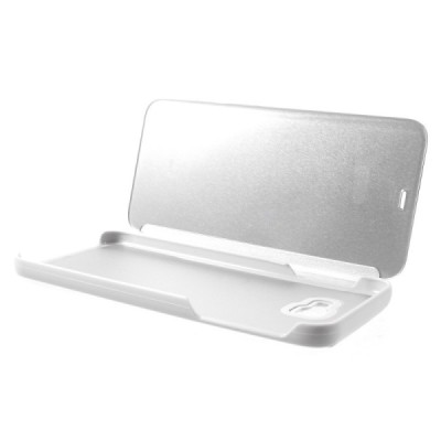 Samsung Galaxy J4+ (J400F) plastikinis atverčiamas sidabrinis dėklas / Priedai.lt