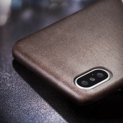 „X-Level“ Vintage Classic Apple iPhone Xr brūns ādas apvalks / Vacins.lv