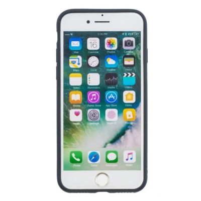 Apple iPhone 7 (iPhone 8) juodas kieto silikono TPU dėklas - nugarėlė | Priedai.lt