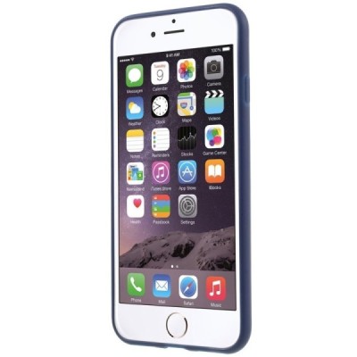 Apple iPhone 7 (iPhone 8) mėlynas kieto silikono TPU ploniausias pasaulyje dėklas - nugarėlė / Priedai.lt