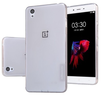 OnePlus X Nillkin Nature dzidrs (caurspīdīgs) silikona pelēks planākais apvalks / Vacins.lv