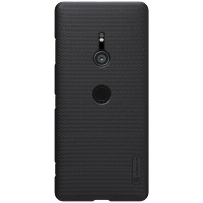 Sony Xperia XZ3 Nillkin Frosted Shield melns plastmasas futrālis / Vacins.lv