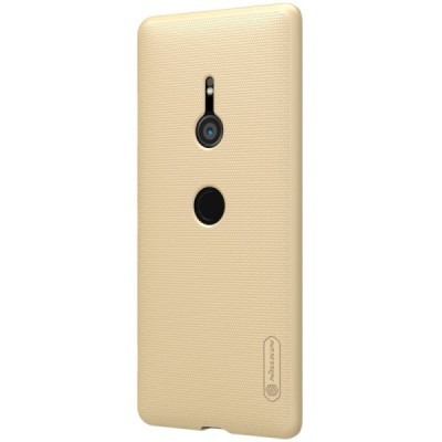 Sony Xperia XZ3 Nillkin Frosted Shield zelta plastmasas futrālis / Vacins.lv