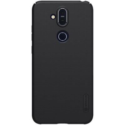 Nokia 8.1 2018 (Nokia X7) Frosted Shield juodas plastikinis dėklas / Priedai.lt