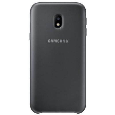 Samsung Galaxy J3 2017 (J330) „Samsung“ Dual Layer Cover plastikinis juodas dėklas - nugarėlė (EF-PJ330CBEWW) / Priedai.lt