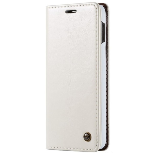 „CaseMe“ solīds atvēramais ādas maciņš - balts (Galaxy S10e)