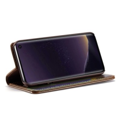 Samsung Galaxy S10e (G970) „CaseMe“ solīds atvēramais ādas brūns maciņš - maks / Vacins.lv