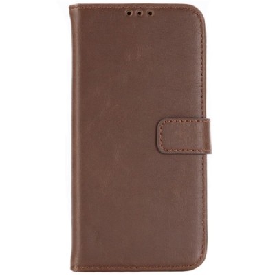 Samsung Galaxy S10e (G970) atvēramais ādas tumši brūns retro maciņš (maks) / Vacins.lv