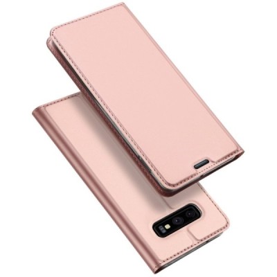 Samsung Galaxy S10e (G970) „Dux Ducis“ Skin sērijas rozs ādas atvērams maciņš / Vacins.lv