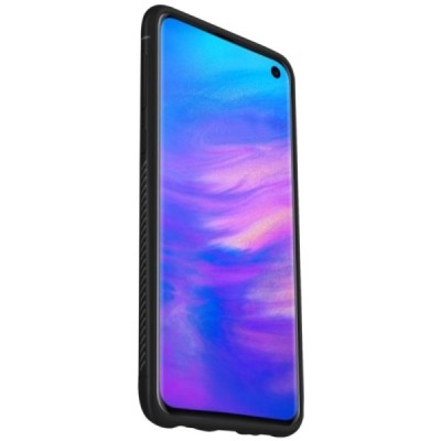 Samsung Galaxy S10e (G970) „Lenuo“ cieta silikona (TPU) melns apvalks / vacins.lv