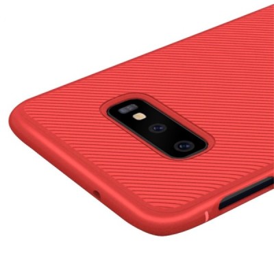 Samsung Galaxy S10e (G970) „Lenuo“ cieta silikona (TPU) sarkans apvalks / vacins.lv
