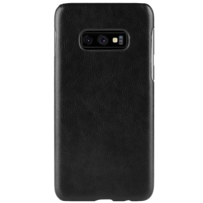 „Litchi“ Skin Leather Samsung Galaxy S10e (G970) melns apvalks / vacins.lv