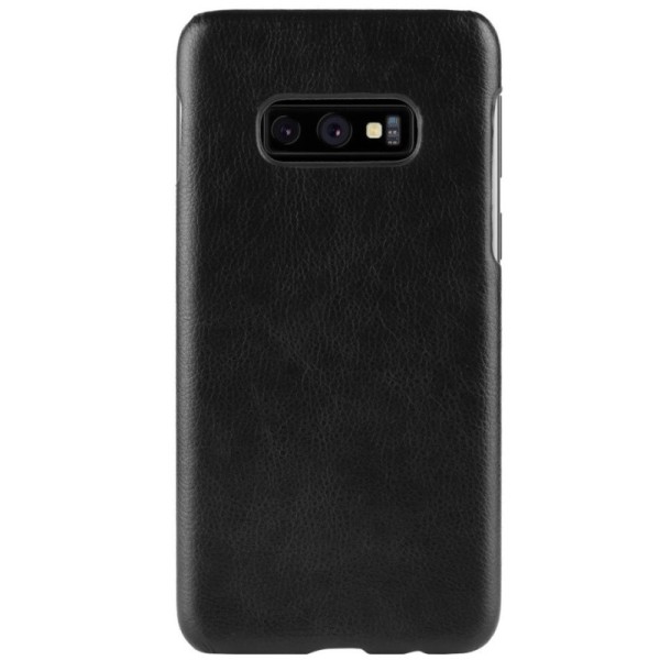 „Litchi“ Skin Leather apvalks - melns (Galaxy S10e)