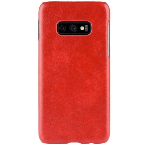 „Litchi“ Skin Leather apvalks - sarkans (Galaxy S10e)