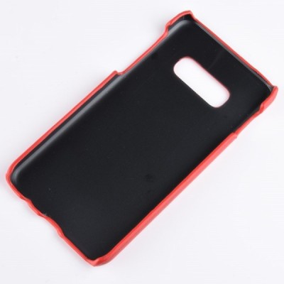 „Litchi“ Skin Leather Samsung Galaxy S10e (G970) sarkans apvalks / vacins.lv