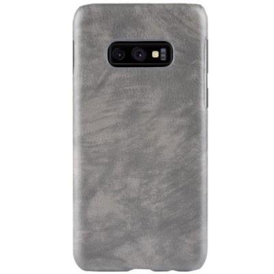 „Litchi“ Skin Leather Samsung Galaxy S10e (G970) pelēks apvalks / Vacins.lv