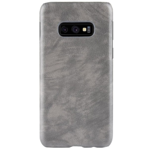 „Litchi“ Skin Leather apvalks - pelēks (Galaxy S10e)