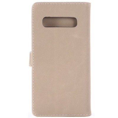 Samsung Galaxy S10+ (G975) atvēramais ādas smilšains retro maciņš (maks) / Vacins.lv