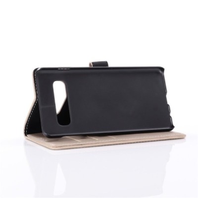 Samsung Galaxy S10+ (G975) atvēramais ādas smilšains retro maciņš (maks) / Vacins.lv