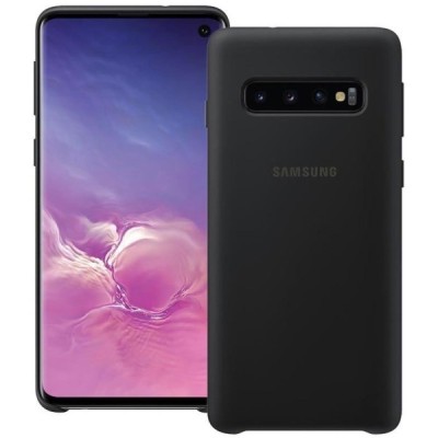Samsung Galaxy S10 (G973) „Samsung“ Silicone Cover cieta silikona TPU melns apvalks / vacins.lv