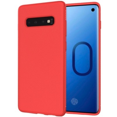 Samsung Galaxy S10+ (G975) „Lenuo“ cieta silikona (TPU) sarkans apvalks / vacins.lv