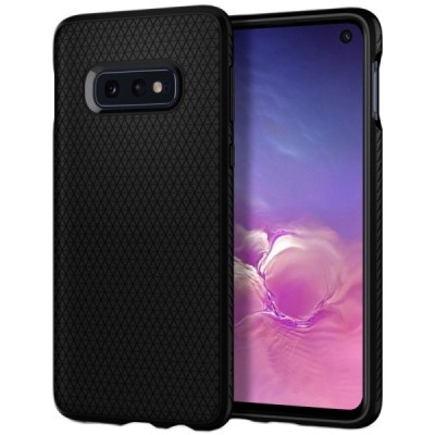 Samsung Galaxy S10e (G970) „Spigen“ Liquid Air melns cieta silikona apvalks / vacins.lv
