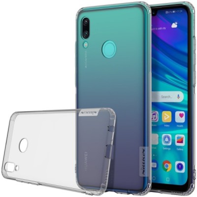 Huawei P smart 2019 (Honor 10 Lite) ThinQ Nillkin Nature dzidrs (caurspīdīgs) silikona planākais pelēks apvalks / Vacins.lv