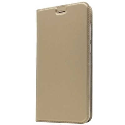 Nokia 5.1 Plus (2018) „Dux Ducis“ Skin sērijas zelta ādas atvērams maciņš / Vacins.lv