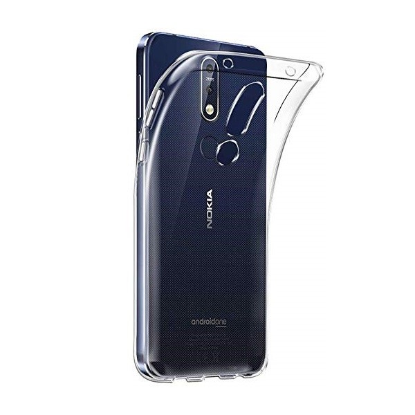 Kieto silikono (TPU) dėklas - skaidrus (Nokia 7.1 2018)