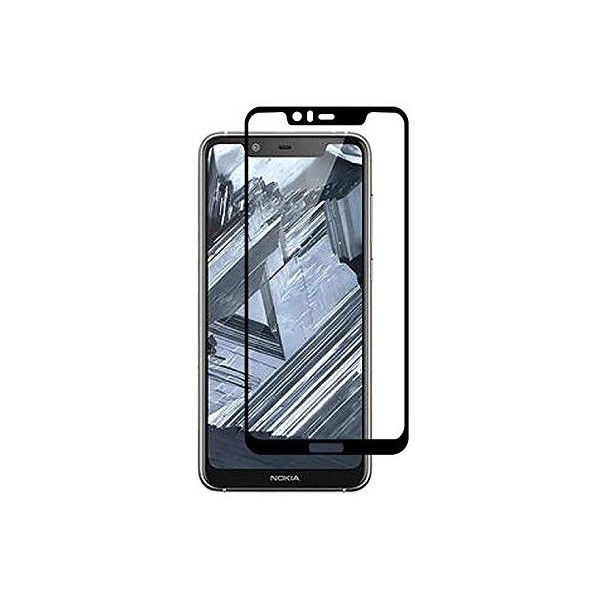 „Imak“ Tempered Glass pilnīgi aizsedzams ekrāna aizsargstikls 0.2 mm - melns (Nokia 5.1 Plus 2018)