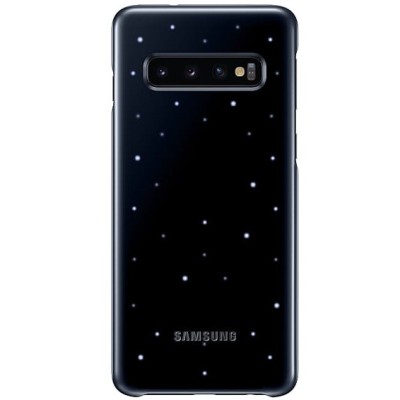 Samsung Galaxy S10 (G973) Led Cover melns plastika apvalks / vacins.lv