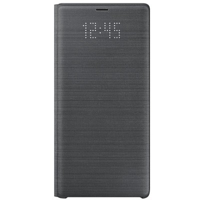 Samsung Galaxy Note 9 (N960F) oficiāls Led View Cover atvērams melns ādas maciņš (maks) / Vacins.lv