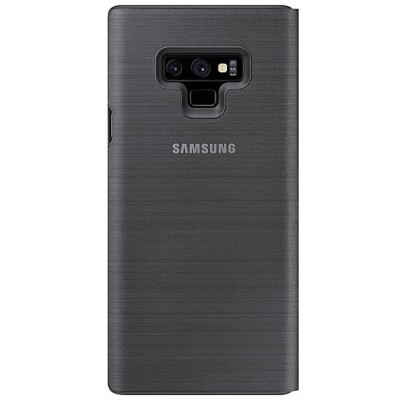 Samsung Galaxy Note 9 (N960F) oficiāls Led View Cover atvērams melns ādas maciņš (maks) / Vacins.lv