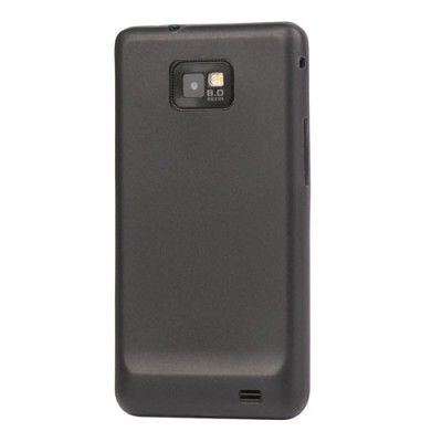 Skaidrus/juodas Samsung Galaxy S2 TPU dėklas / Priedai.lt