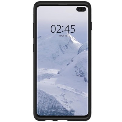 Samsung Galaxy S10+ (G975) „Spigen“ Slim Armor CS melns silikons apvalks / vacins.lv