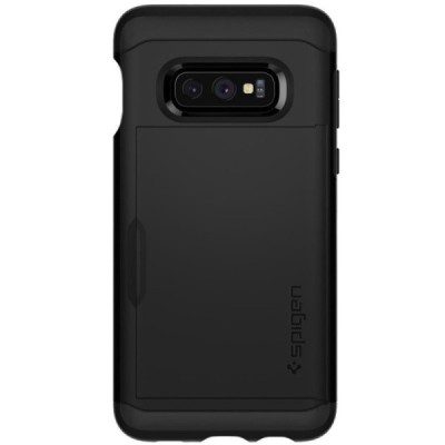 „Spigen“ Slim Armor CS Samsung Galaxy S10e (G970) juodas kieto silikono dėklas / Priedai.lt