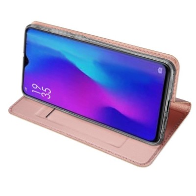 Huawei P30 „Dux Ducis“ Skin sērijas rozs ādas atvērams maciņš / Vacins.lv