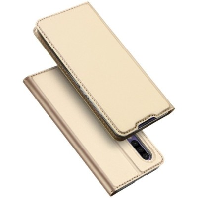 Huawei P30 „Dux Ducis“ Skin sērijas zelta ādas atvērams maciņš / Vacins.lv