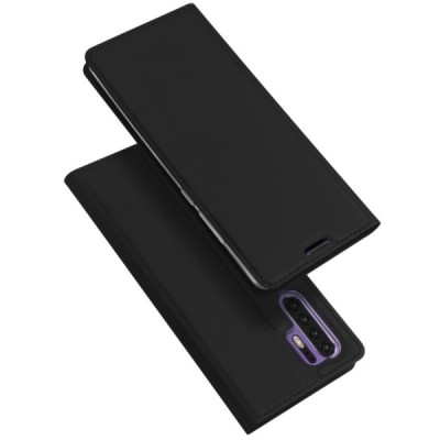 „Dux Ducis“ Skin serijos Huawei P30 Pro juodas odinis atverčiamas dėklas / Priedai.lt