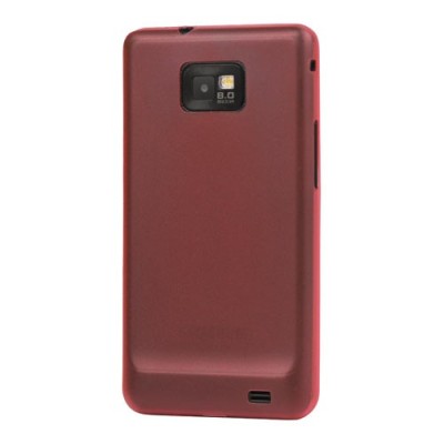 Skaidrus/raudonas Samsung Galaxy S2 TPU dėklas / Priedai.lt