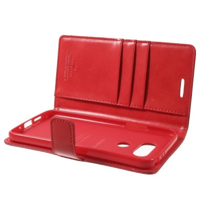 Mercury Blue Moon LG G5 (H850) atvērams sarkans ādas maciņš - maks / Vacins.lv