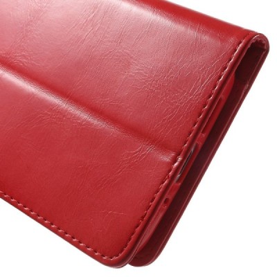 Mercury Blue Moon LG G5 (H850) atvērams sarkans ādas maciņš - maks / Vacins.lv