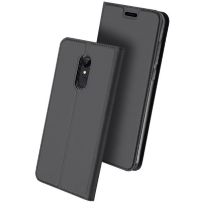 Xiaomi Redmi 5 „Dux Ducis“ Skin sērijas melns ādas atvērams maciņš / Vacins.lv