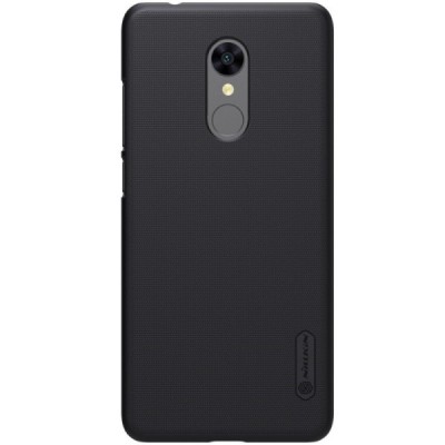 Xiaomi Redmi 5 Nillkin Frosted Shield melns plastmasas apvalks + ekrāna aizsargplēve / Vacins.lv