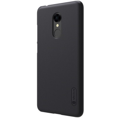 Xiaomi Redmi 5 Nillkin Frosted Shield melns plastmasas apvalks + ekrāna aizsargplēve / Vacins.lv
